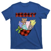 Cat Meowy Checkered Cute Meh Cat Lover Gift T-Shirt