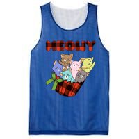 Cat Meowy Checkered Cute Meh Cat Lover Gift Mesh Reversible Basketball Jersey Tank