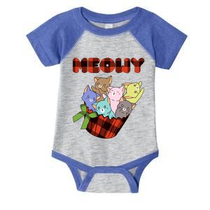 Cat Meowy Checkered Cute Meh Cat Lover Gift Infant Baby Jersey Bodysuit