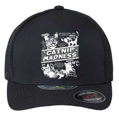 Catnip Madness Cute Kitten Cat Lover Gift For Cat Owners Flexfit Unipanel Trucker Cap