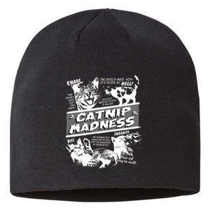 Catnip Madness Cute Kitten Cat Lover Gift For Cat Owners Sustainable Beanie