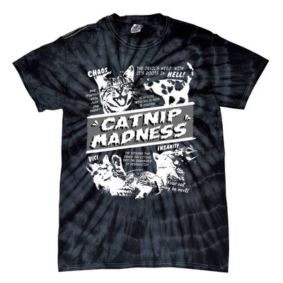 Catnip Madness Cute Kitten Cat Lover Gift For Cat Owners Tie-Dye T-Shirt