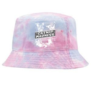 Catnip Madness Cute Kitten Cat Lover Gift For Cat Owners Tie-Dyed Bucket Hat