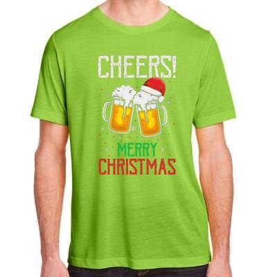 Cheers! Merry Christmas Beer Christmas Present Adult ChromaSoft Performance T-Shirt