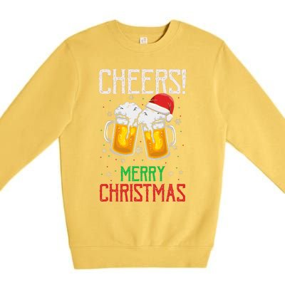 Cheers! Merry Christmas Beer Christmas Present Premium Crewneck Sweatshirt