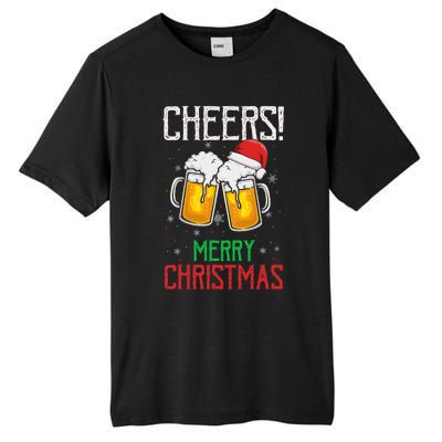 Cheers! Merry Christmas Beer Christmas Present Tall Fusion ChromaSoft Performance T-Shirt