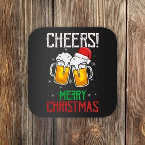 Cheers! Merry Christmas Beer Christmas Present Coaster