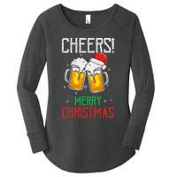 Cheers! Merry Christmas Beer Christmas Present Women's Perfect Tri Tunic Long Sleeve Shirt