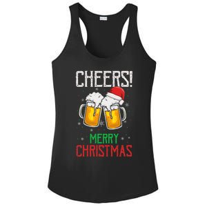 Cheers! Merry Christmas Beer Christmas Present Ladies PosiCharge Competitor Racerback Tank