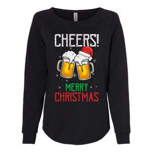 Cheers! Merry Christmas Beer Christmas Present Womens California Wash Sweatshirt