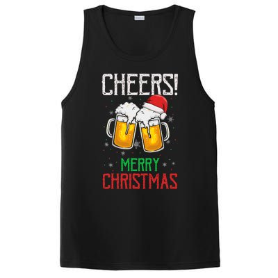 Cheers! Merry Christmas Beer Christmas Present PosiCharge Competitor Tank