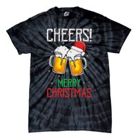 Cheers! Merry Christmas Beer Christmas Present Tie-Dye T-Shirt