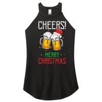 Cheers! Merry Christmas Beer Christmas Present Women's Perfect Tri Rocker Tank