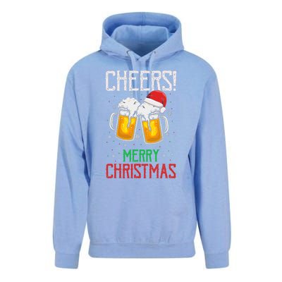 Cheers! Merry Christmas Beer Christmas Present Unisex Surf Hoodie