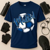 Cool Madrid Cf Soccer Ball Cooling Performance Crew T-Shirt