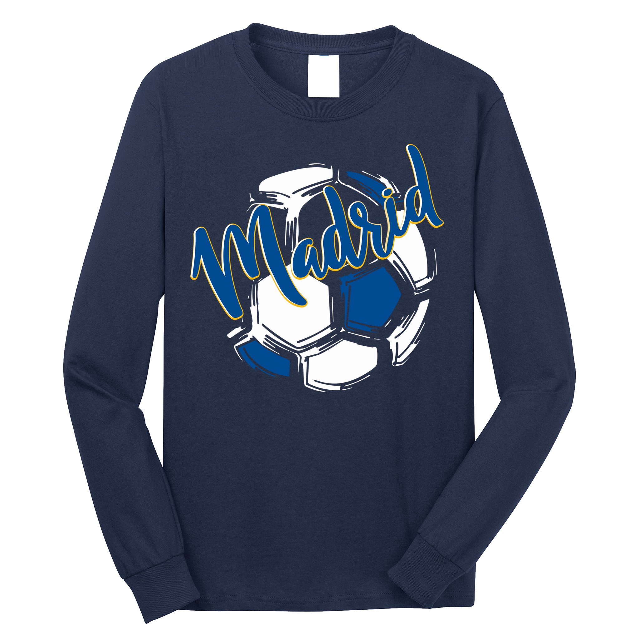 Cool Madrid Cf Soccer Ball Long Sleeve Shirt