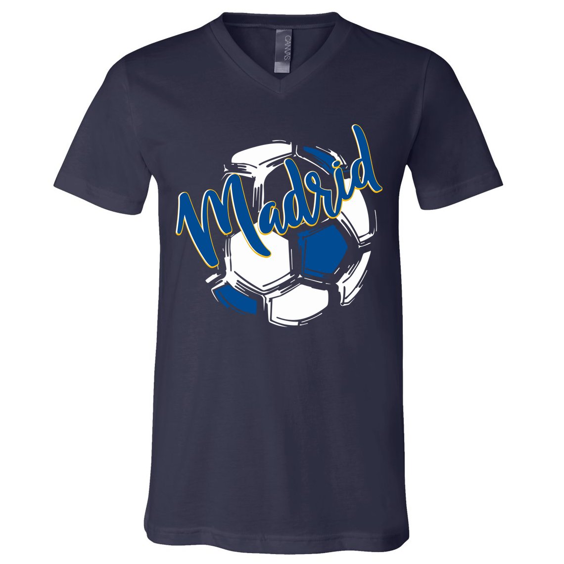 Cool Madrid Cf Soccer Ball V-Neck T-Shirt