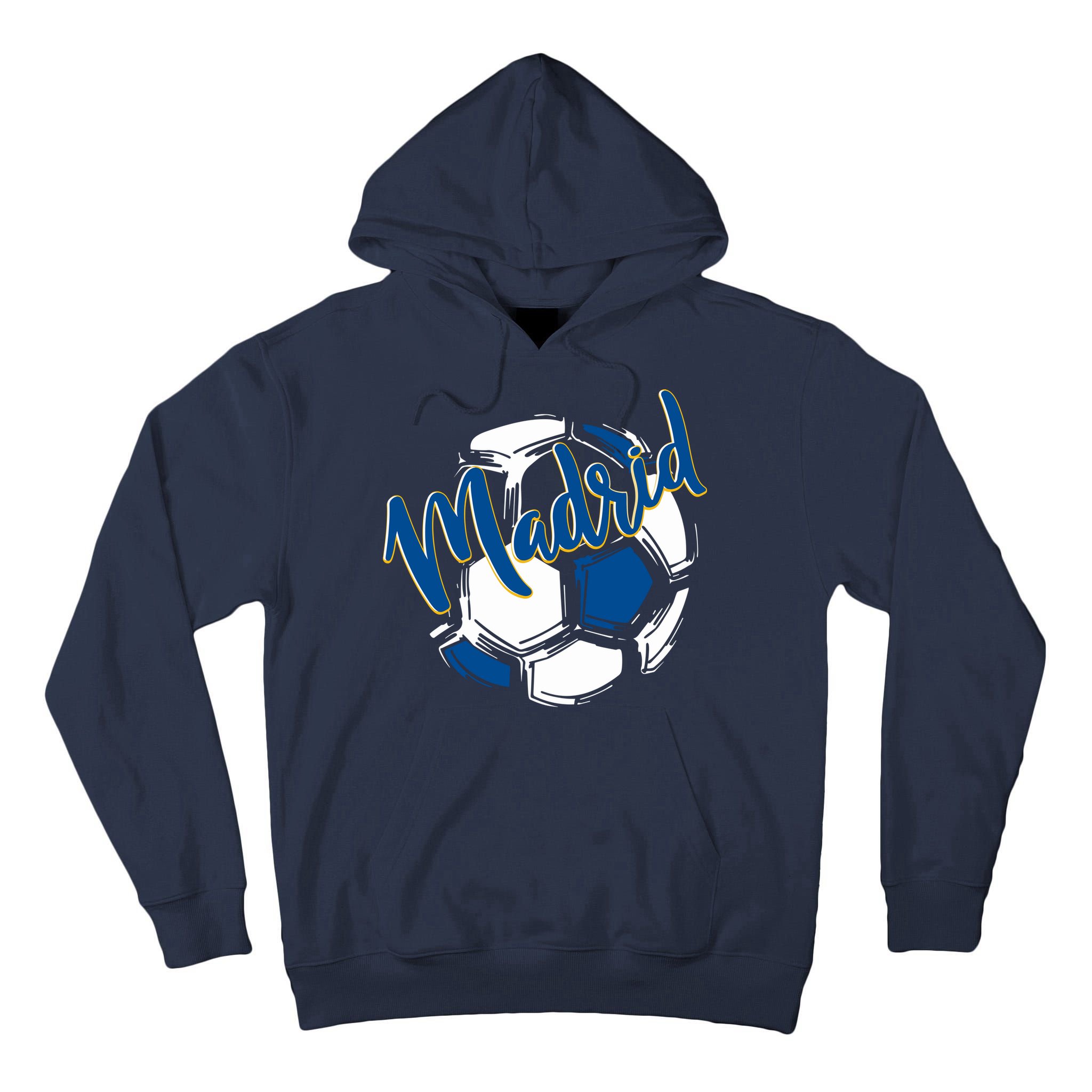 Cool Madrid Cf Soccer Ball Tall Hoodie