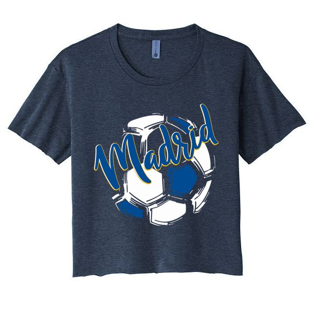 Cool Madrid Cf Soccer Ball Crop Top