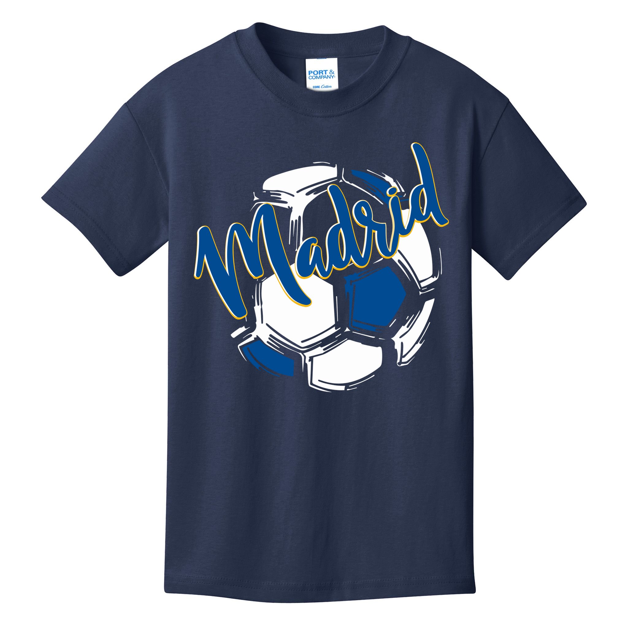 Cool Madrid Cf Soccer Ball Kids T-Shirt