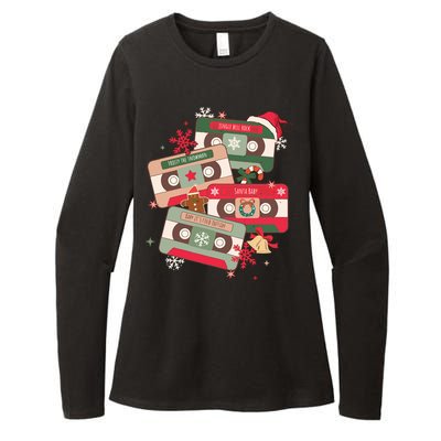 Christmas Music Cassette Tapes Christmas Womens CVC Long Sleeve Shirt