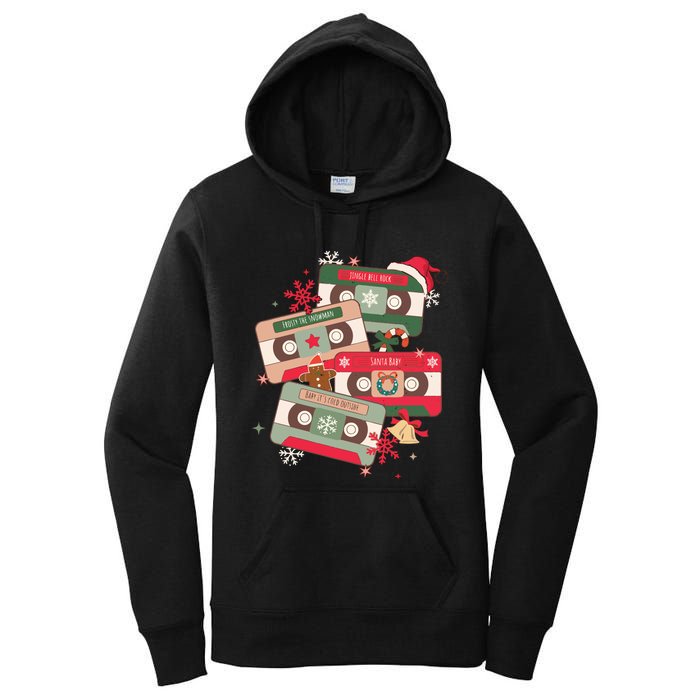 Christmas Music Cassette Tapes Christmas Women's Pullover Hoodie