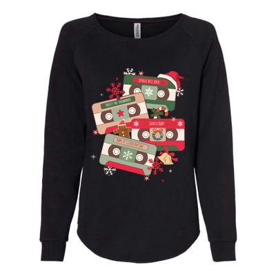 Christmas Music Cassette Tapes Christmas Womens California Wash Sweatshirt