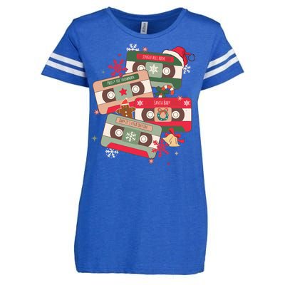 Christmas Music Cassette Tapes Christmas Enza Ladies Jersey Football T-Shirt