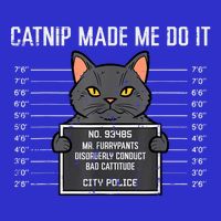 Cat Mugshot Catnip Made Me Do It Funny Furrypants Hoodie