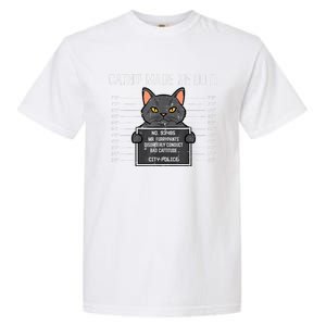 Cat Mugshot Catnip Made Me Do It Funny Furrypants Garment-Dyed Heavyweight T-Shirt