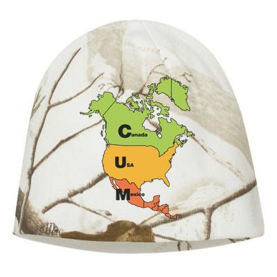 Cum Map Canada Usa And Mexico Kati - Camo Knit Beanie