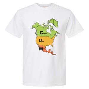 Cum Map Canada Usa And Mexico Garment-Dyed Heavyweight T-Shirt