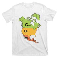 Cum Map Canada Usa And Mexico T-Shirt