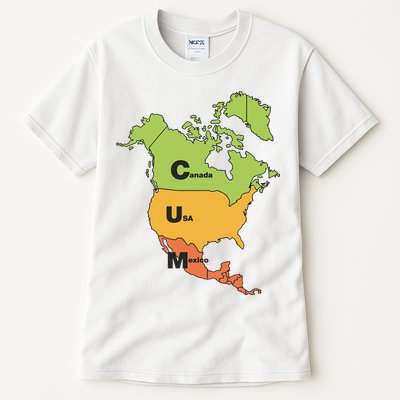 Cum Map Canada Usa And Mexico Tall T-Shirt