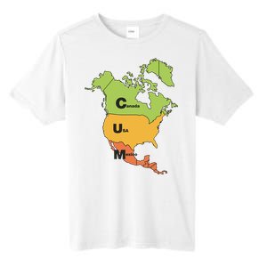 Cum Map Canada Usa And Mexico Tall Fusion ChromaSoft Performance T-Shirt