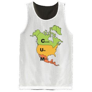 Cum Map Canada Usa And Mexico Mesh Reversible Basketball Jersey Tank