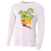 Cum Map Canada Usa And Mexico Cooling Performance Long Sleeve Crew