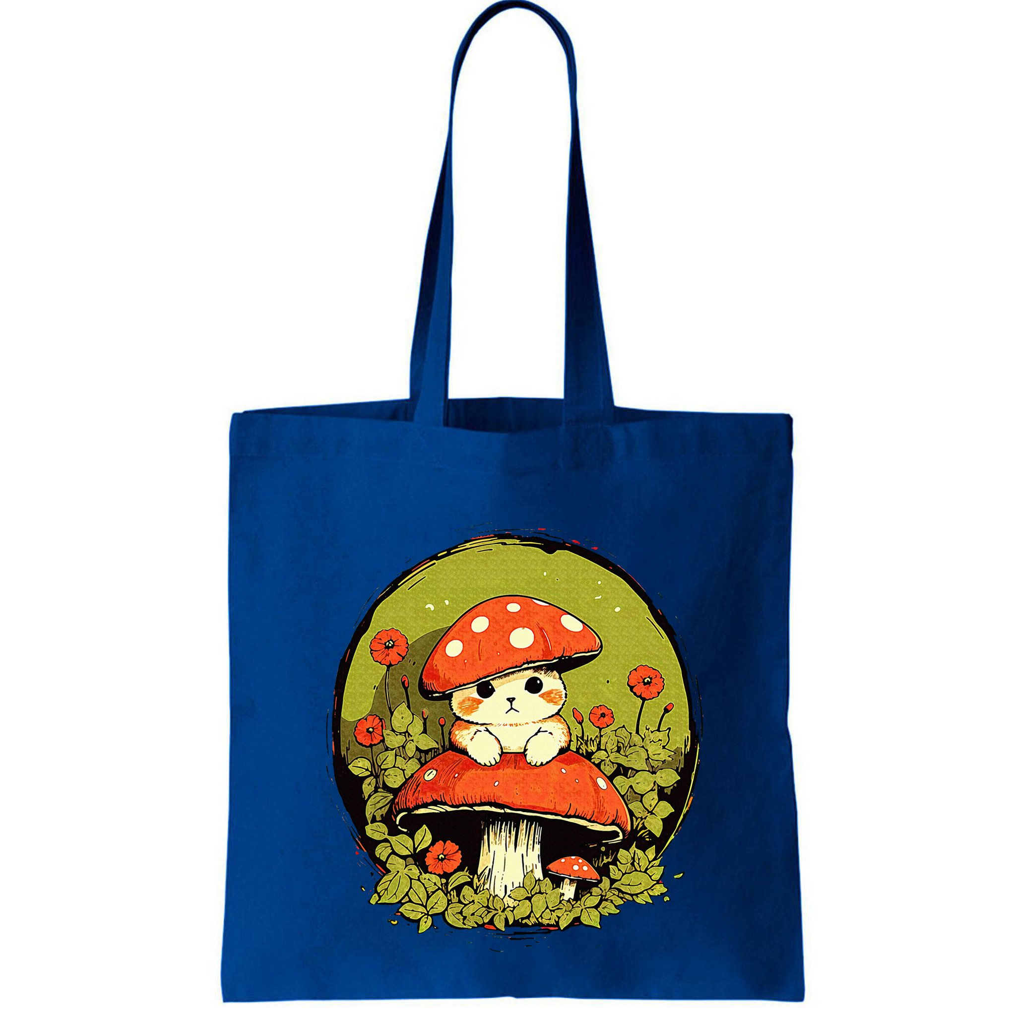 Cat Mushroom Cute Cottagecore Aesthetic Bag