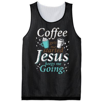 Coffee Morning Christian Gift Idea Jesus Mesh Reversible Basketball Jersey Tank