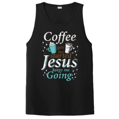 Coffee Morning Christian Gift Idea Jesus PosiCharge Competitor Tank