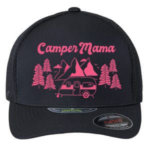 Camper Mama Camping Grandmas And Mom Gift Flexfit Unipanel Trucker Cap