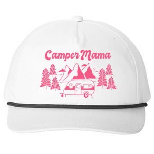 Camper Mama Camping Grandmas And Mom Gift Snapback Five-Panel Rope Hat