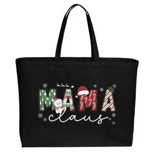 Christmas Mama Claus Pajama Matching Family Xmas Great Gift Cotton Canvas Jumbo Tote