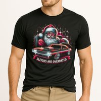 Classic Muscle Car Santa Hotrod V8 Enthusiast Christmas Cooling Performance Crew T-Shirt