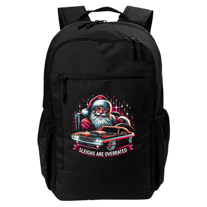Classic Muscle Car Santa Hotrod V8 Enthusiast Christmas Backpack