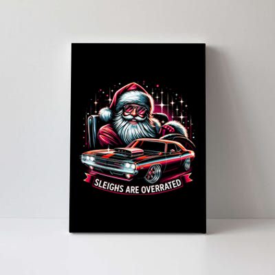 Classic Muscle Car Santa Hotrod V8 Enthusiast Christmas Canvas