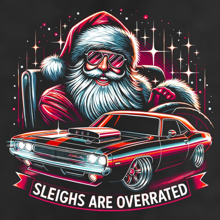 Classic Muscle Car Santa Hotrod V8 Enthusiast Christmas Adult Drive Performance Visor