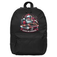 Classic Muscle Car Santa Hotrod V8 Enthusiast Christmas 16 in Basic Backpack