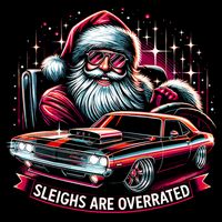 Classic Muscle Car Santa Hotrod V8 Enthusiast Christmas 16 in Basic Backpack