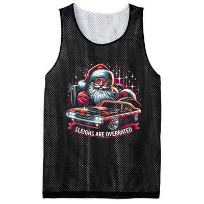 Classic Muscle Car Santa Hotrod V8 Enthusiast Christmas Mesh Reversible Basketball Jersey Tank